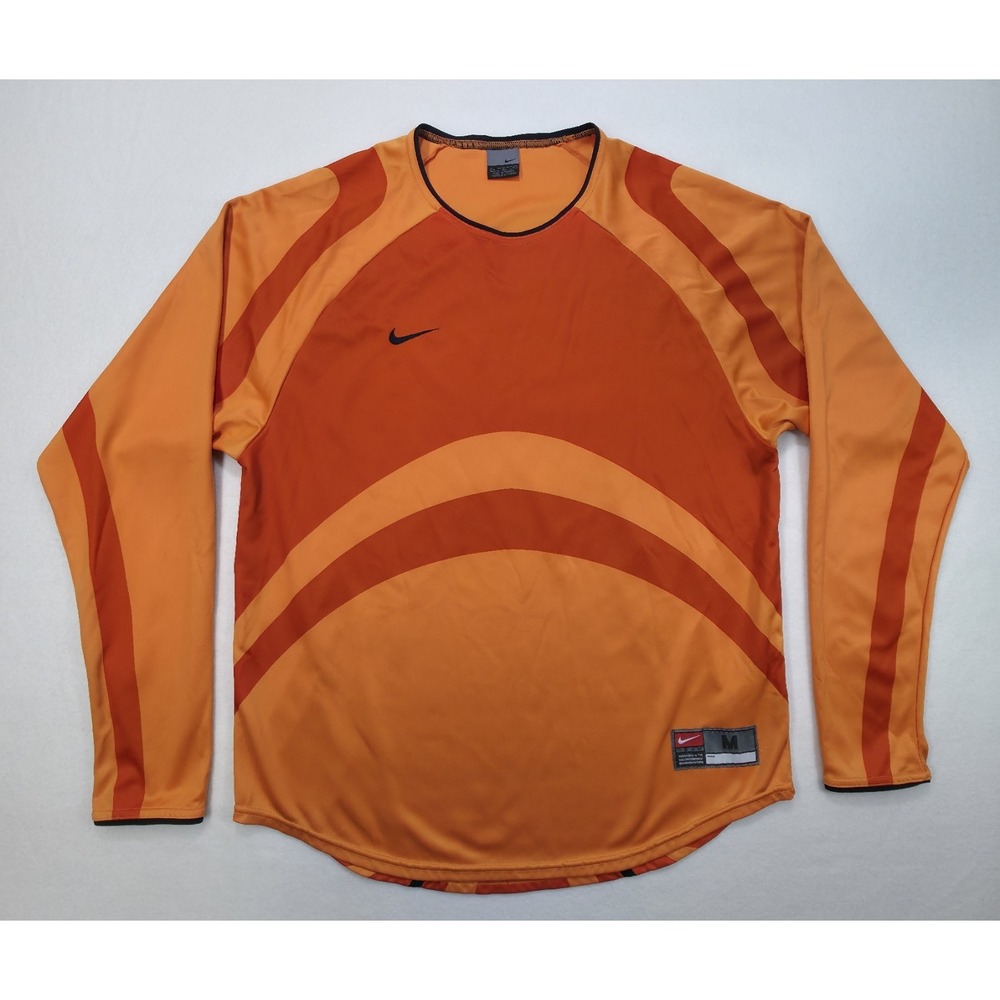 Vintage Nike Soccer Shirt Jersey Mens M Long Sleeve Patterned Limited Use